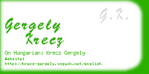 gergely krecz business card